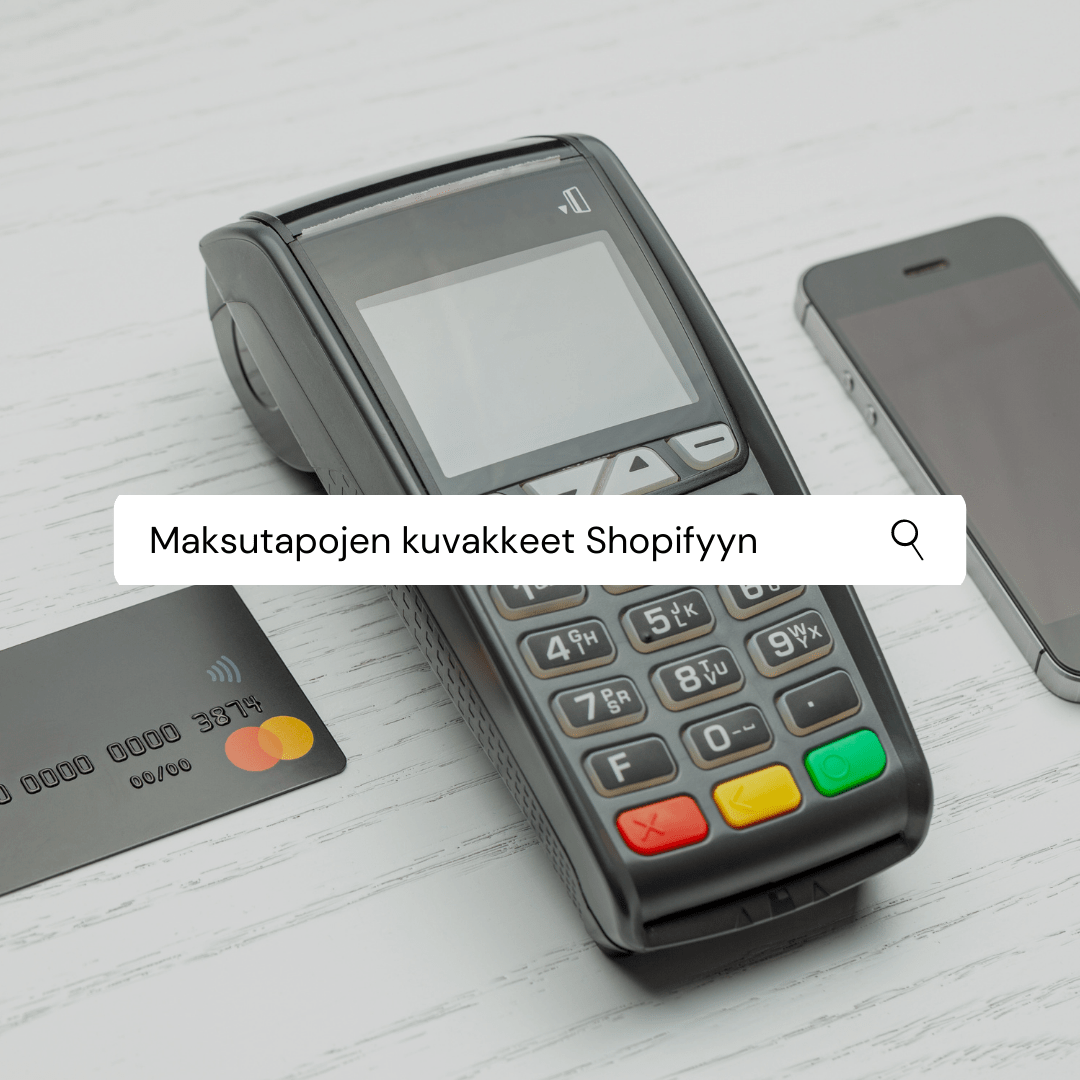 Maksutapojen kuvakkeet Shopify verkkokauppaan
