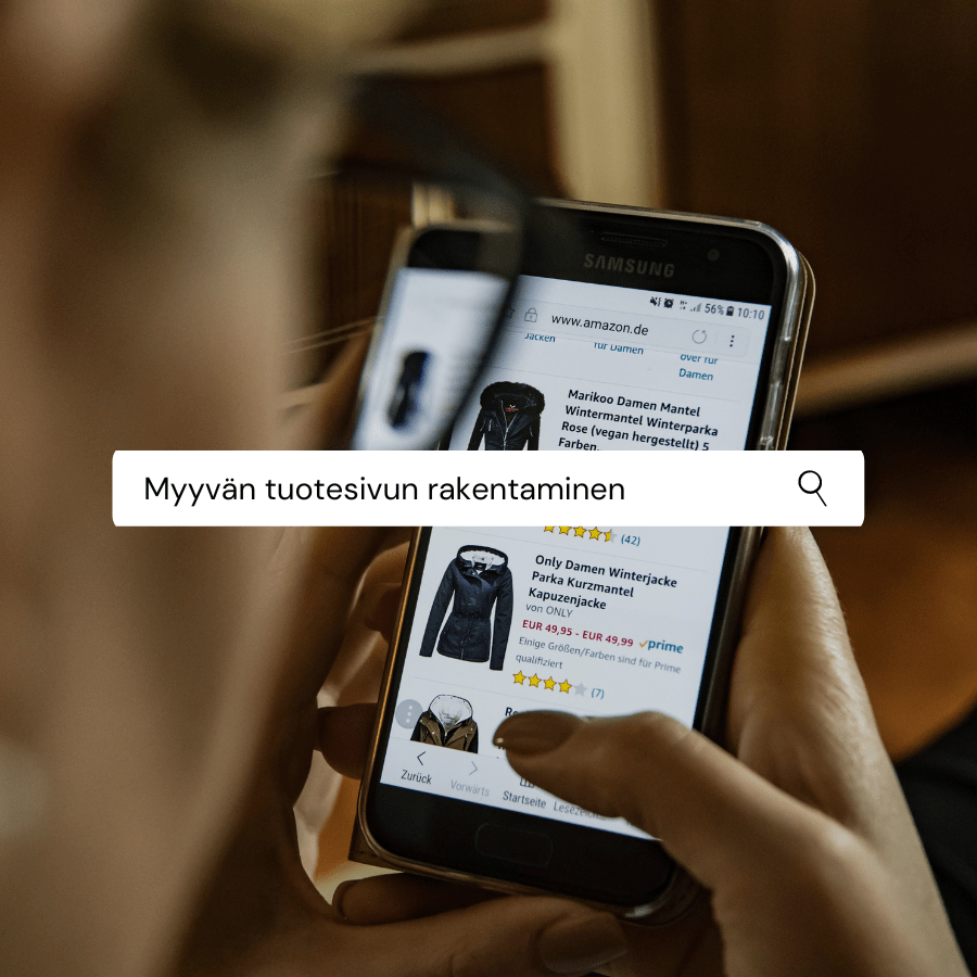 Myyvän tuotesivun rakentaminen verkkokauppaan (5 kohdan lista)