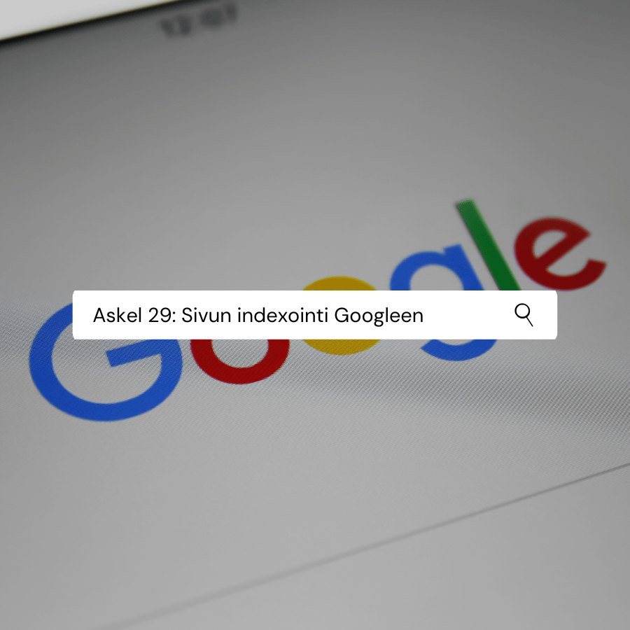 Askel 29: Shopify verkkokaupan Indexointi Googleen (sivustokartta)