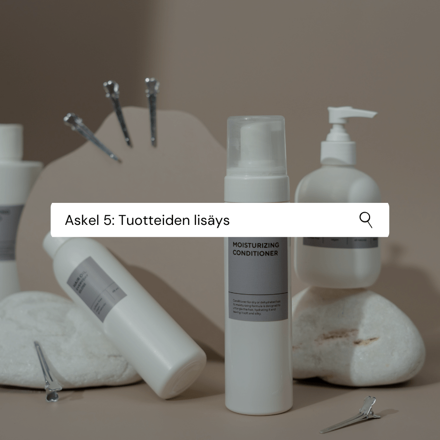 Askel 5: Tuotteiden lisäys Shopify verkkokauppaan