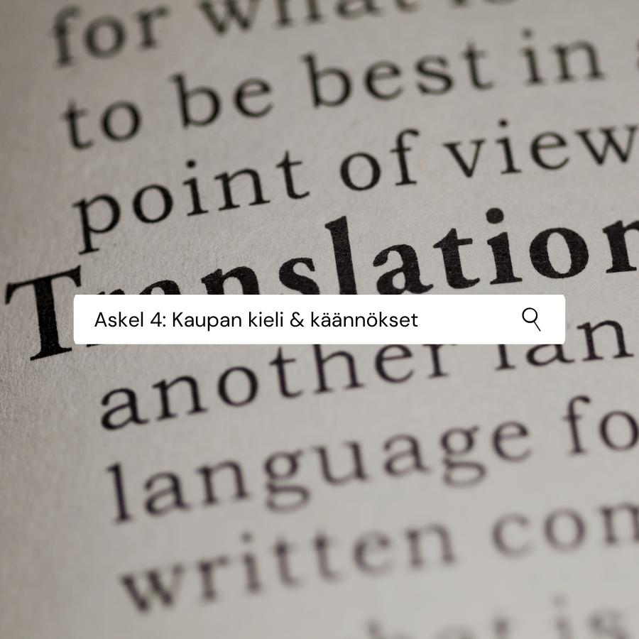 Askel 4: Shopify kaupan kieli- ja kielikäännökset