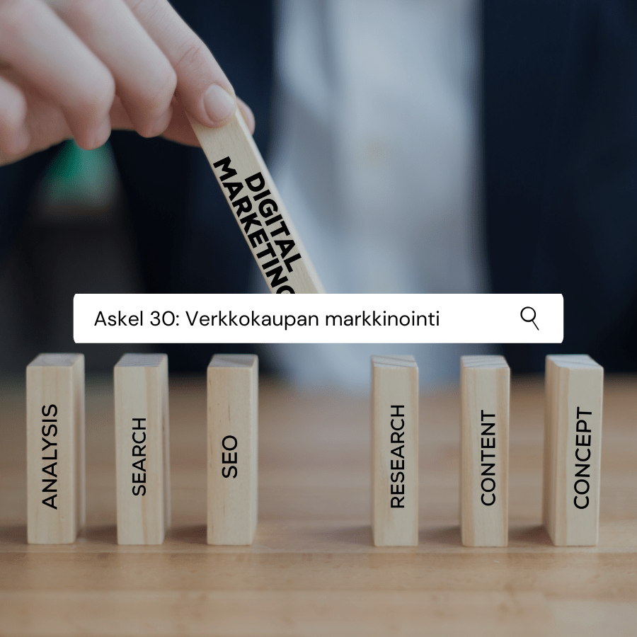 Askel 30: Shopify verkkokaupan markkinointi & mainonta